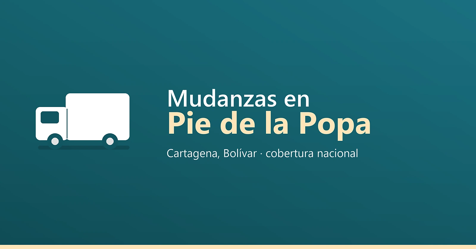 Mudanzas en Pie de la Popa - Cartagena, Bolívar · cobertura nacional